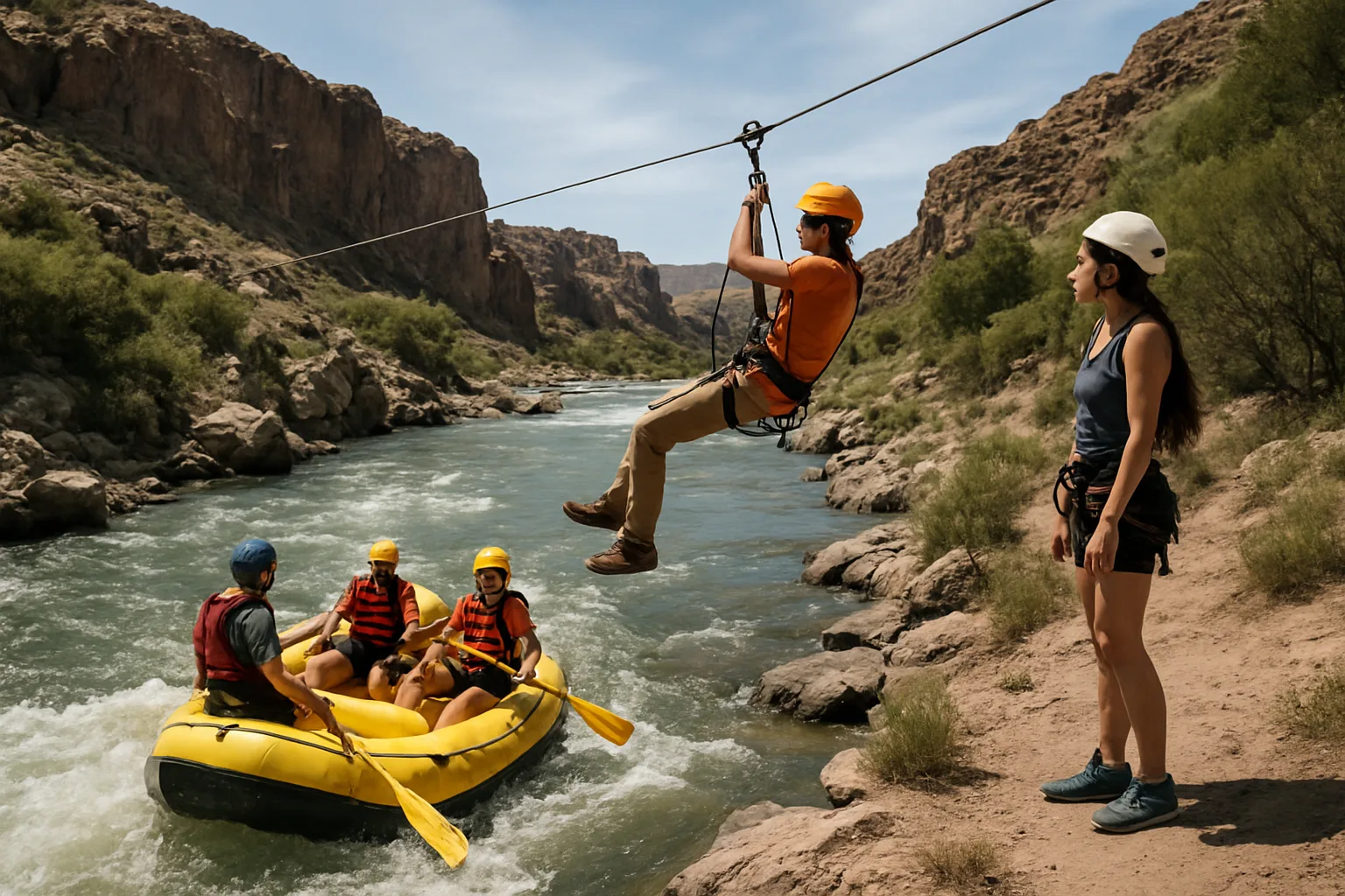 Turismo aventura en San Rafael: rafting, tirolesa y actividades en el Atuel